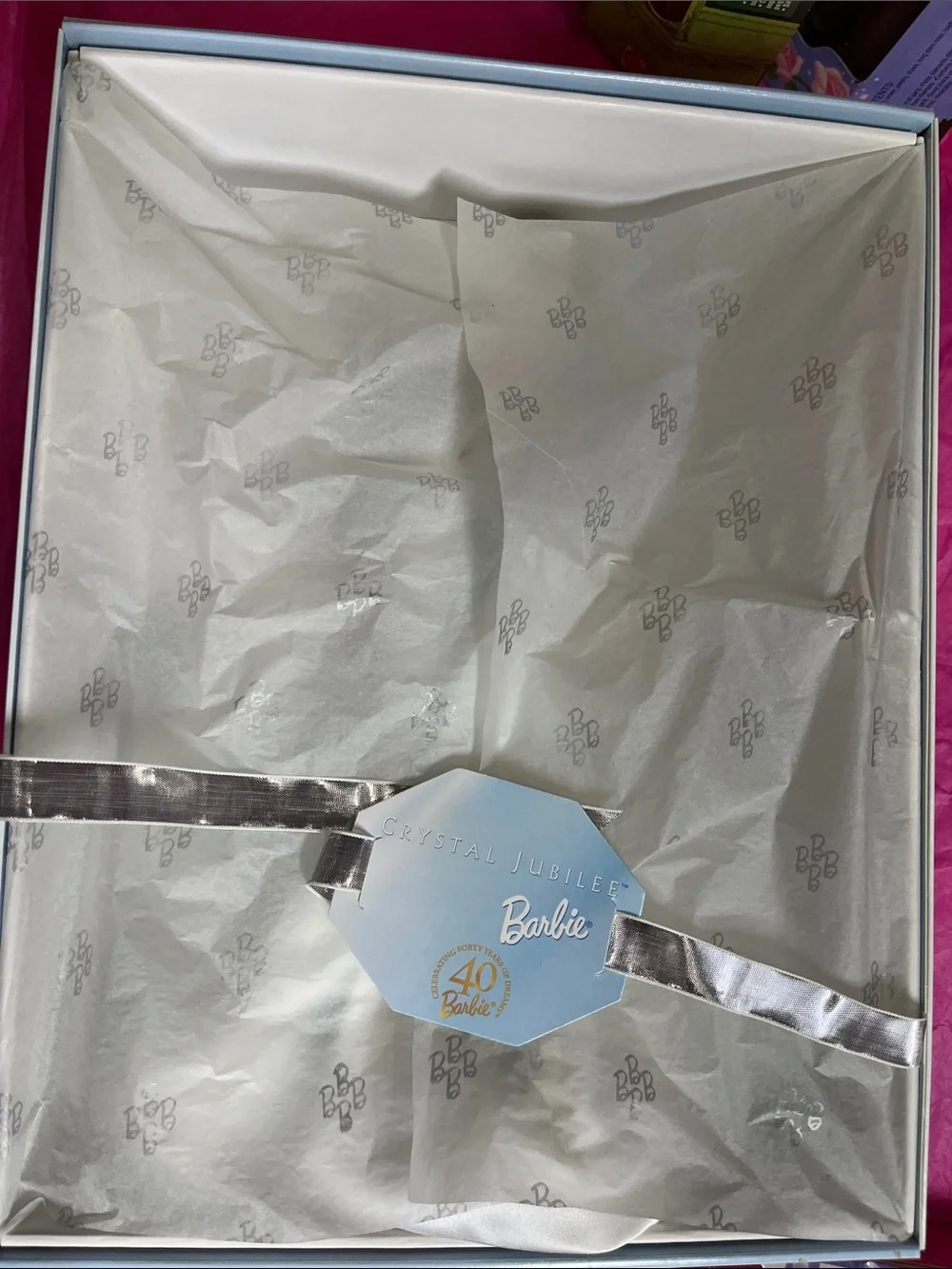 Mattel 1998 Crystal Jubilee Barbie Doll (#21923) Loose in box with stand